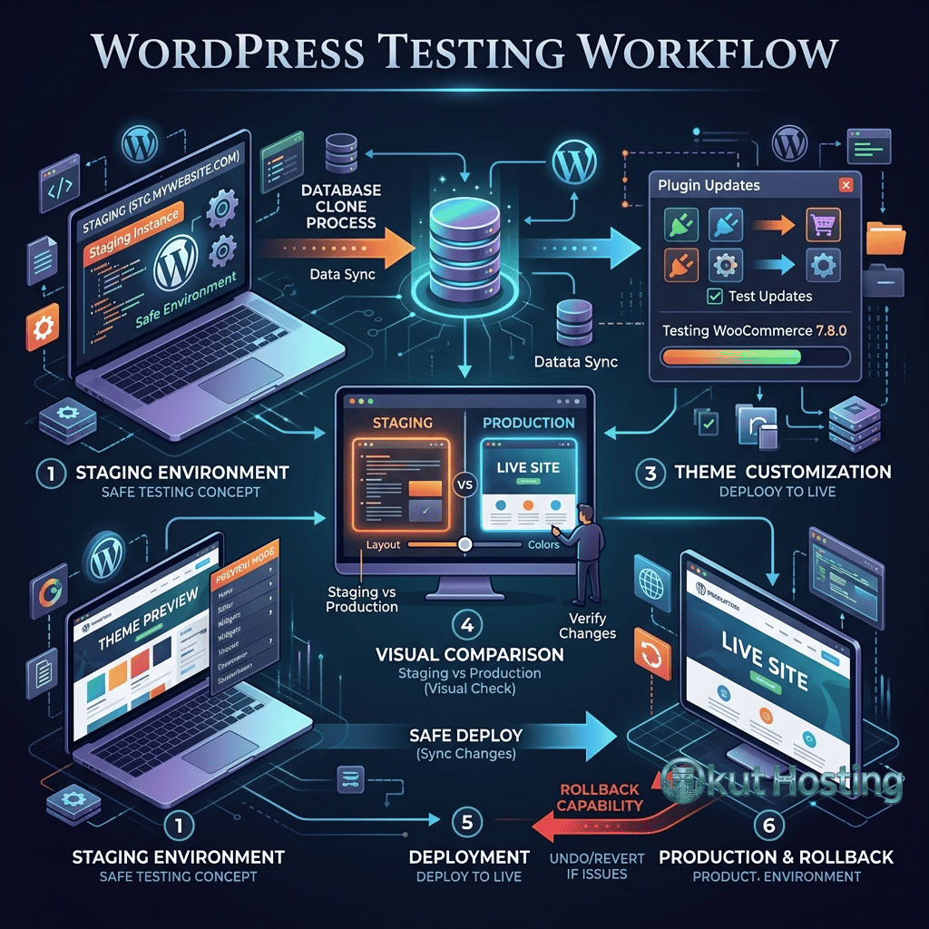 WordPress testing and deployment workflow
